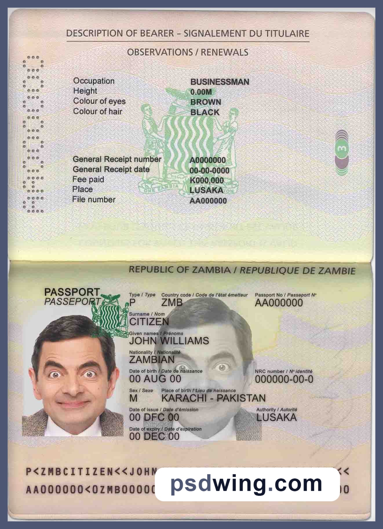 Zambia Passport